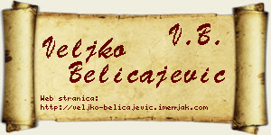 Veljko Beličajević vizit kartica